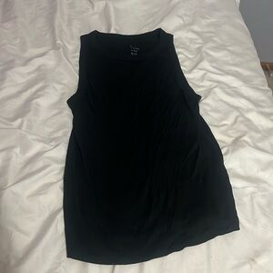 Black ribbed tank top